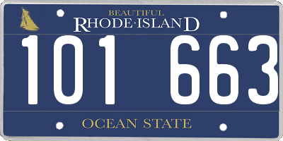 RI license plate 101663