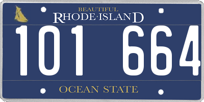 RI license plate 101664