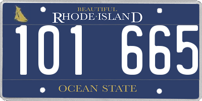 RI license plate 101665