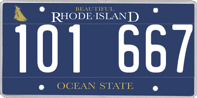 RI license plate 101667