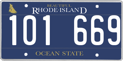 RI license plate 101669