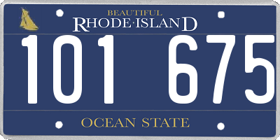 RI license plate 101675