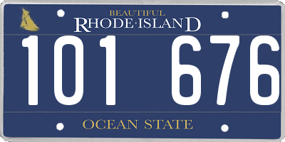 RI license plate 101676