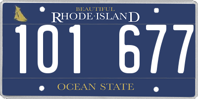 RI license plate 101677