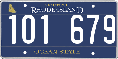 RI license plate 101679