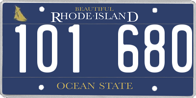 RI license plate 101680