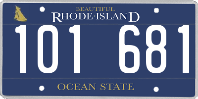 RI license plate 101681