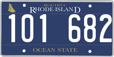RI license plate 101682