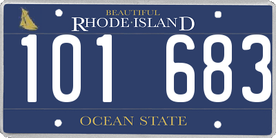 RI license plate 101683
