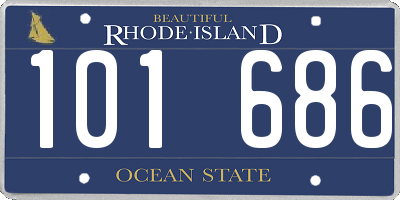RI license plate 101686