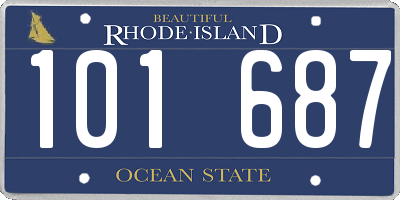 RI license plate 101687