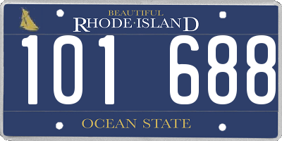 RI license plate 101688