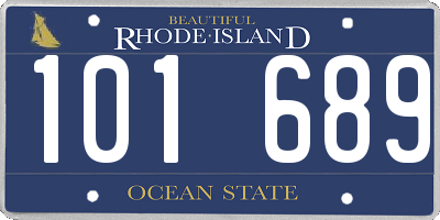 RI license plate 101689