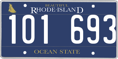 RI license plate 101693
