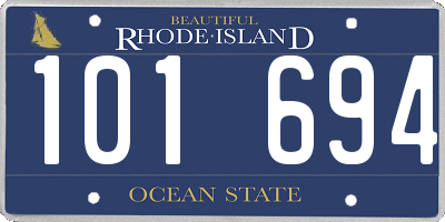 RI license plate 101694