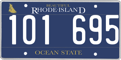RI license plate 101695