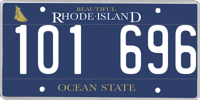 RI license plate 101696