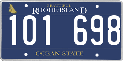 RI license plate 101698