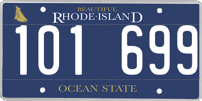 RI license plate 101699