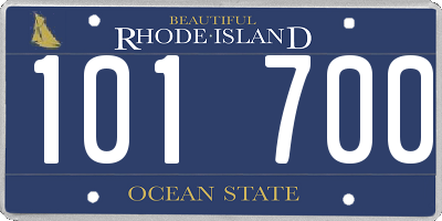 RI license plate 101700