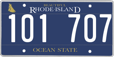 RI license plate 101707