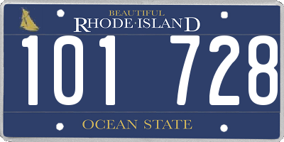 RI license plate 101728