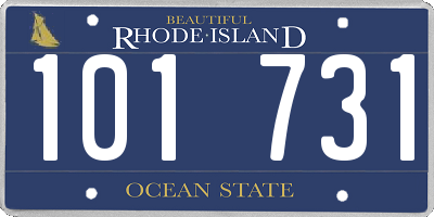 RI license plate 101731