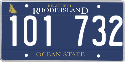 RI license plate 101732