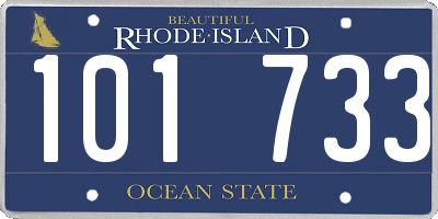 RI license plate 101733