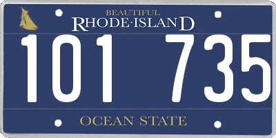 RI license plate 101735
