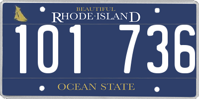 RI license plate 101736