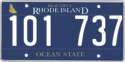RI license plate 101737