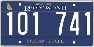 RI license plate 101741