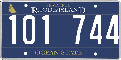 RI license plate 101744
