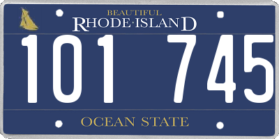 RI license plate 101745