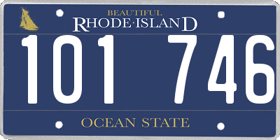 RI license plate 101746