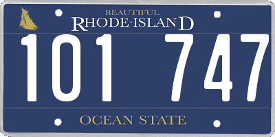 RI license plate 101747