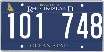 RI license plate 101748