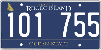 RI license plate 101755