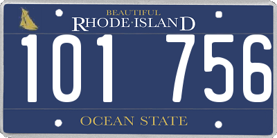 RI license plate 101756