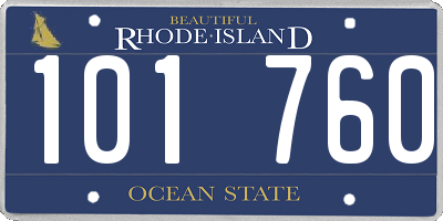 RI license plate 101760