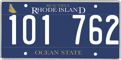 RI license plate 101762