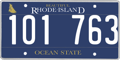 RI license plate 101763