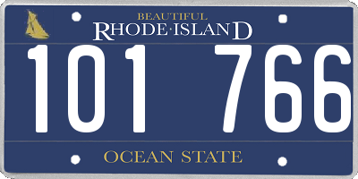 RI license plate 101766