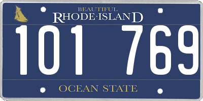 RI license plate 101769