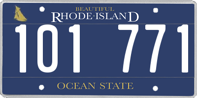 RI license plate 101771