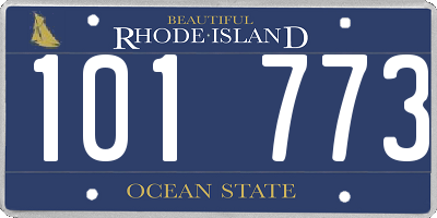 RI license plate 101773