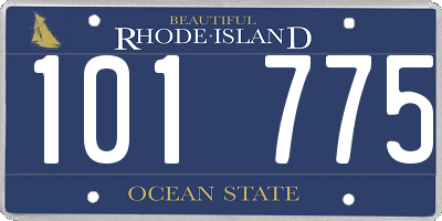 RI license plate 101775