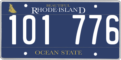 RI license plate 101776
