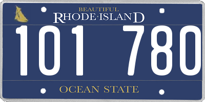 RI license plate 101780
